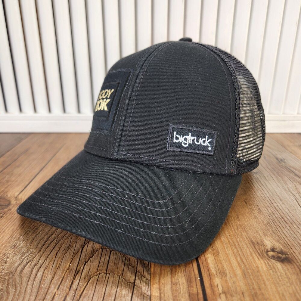 Big Truck Body Rok Gym Trucker Hat Black Mesh Snapback Casual Branding Cap